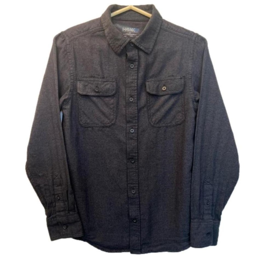 Hawk‎ Youth XL Button Down Cotton Long Sleeve Shirt